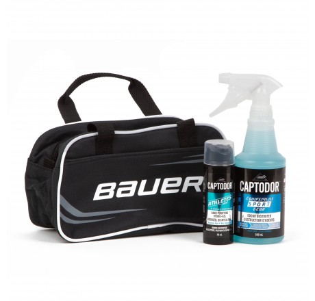 Zestaw sportowy - kosmetyczka Bauer - żel antybakteryjny- odświeżacz zapachowy