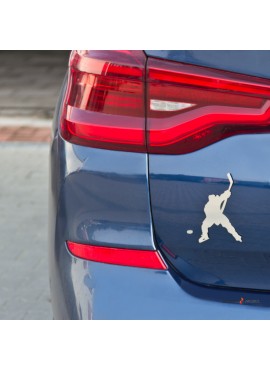 Metal sticker on car