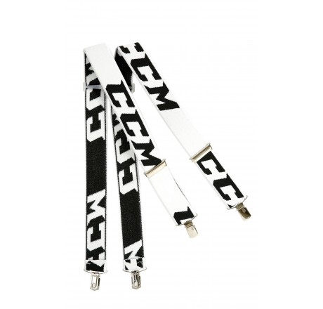 Hockey suspenders with metal closing clip CCM