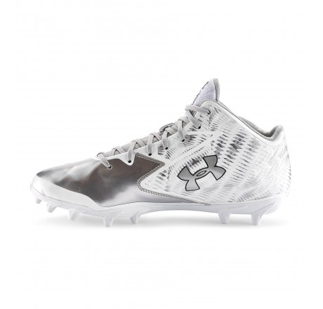 New In Box Under Armour Men's Football Cleats Red & White UA Team Nitro MID MC 