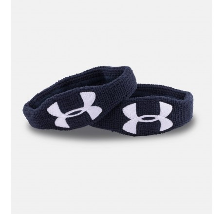 Under Armour Black 1/2" Wristband Pack Of Two 