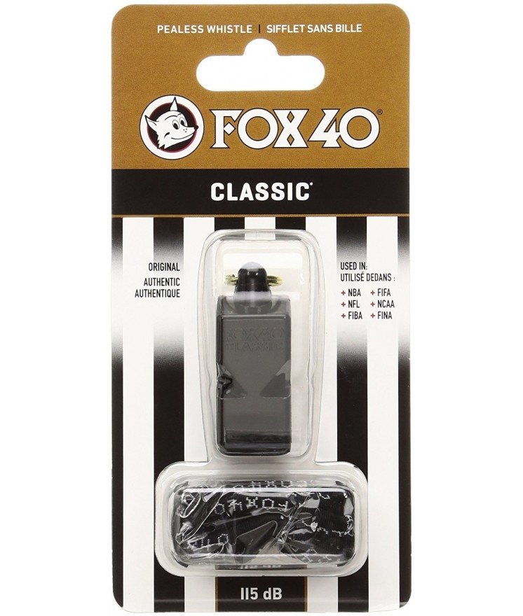 Fox 40 Classic Official Whistle with Lanyard, whistles
