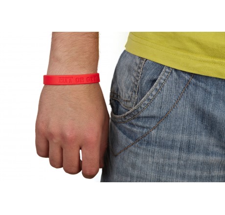 Silicon wristband Sportrebel Hit or get Hit