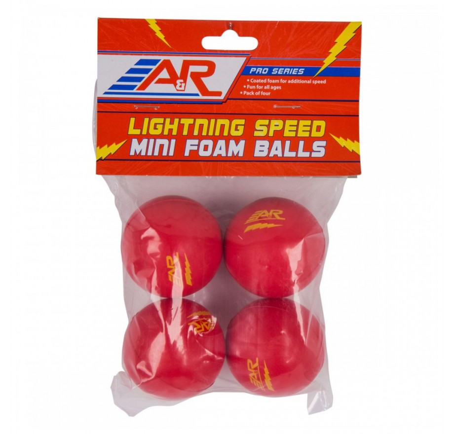 A&R Lightning Speed Mini Hockey Balls - 4 Pack