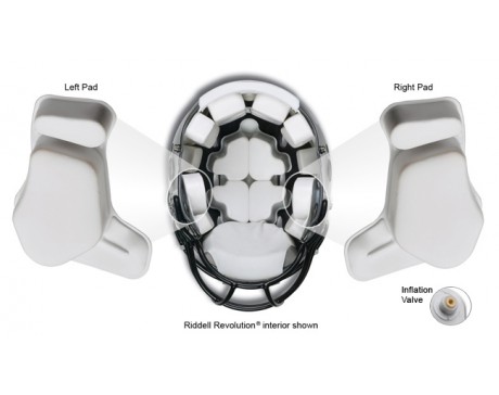 Riddell Revo Speed Football Helmet Inflatable 1” Jaw Cheek Bladder Pads 